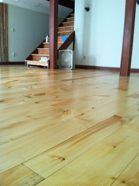DIY Pine Plank Flooring
 Wide Plank Floor DIY Rough Cut to Tongue and Groove