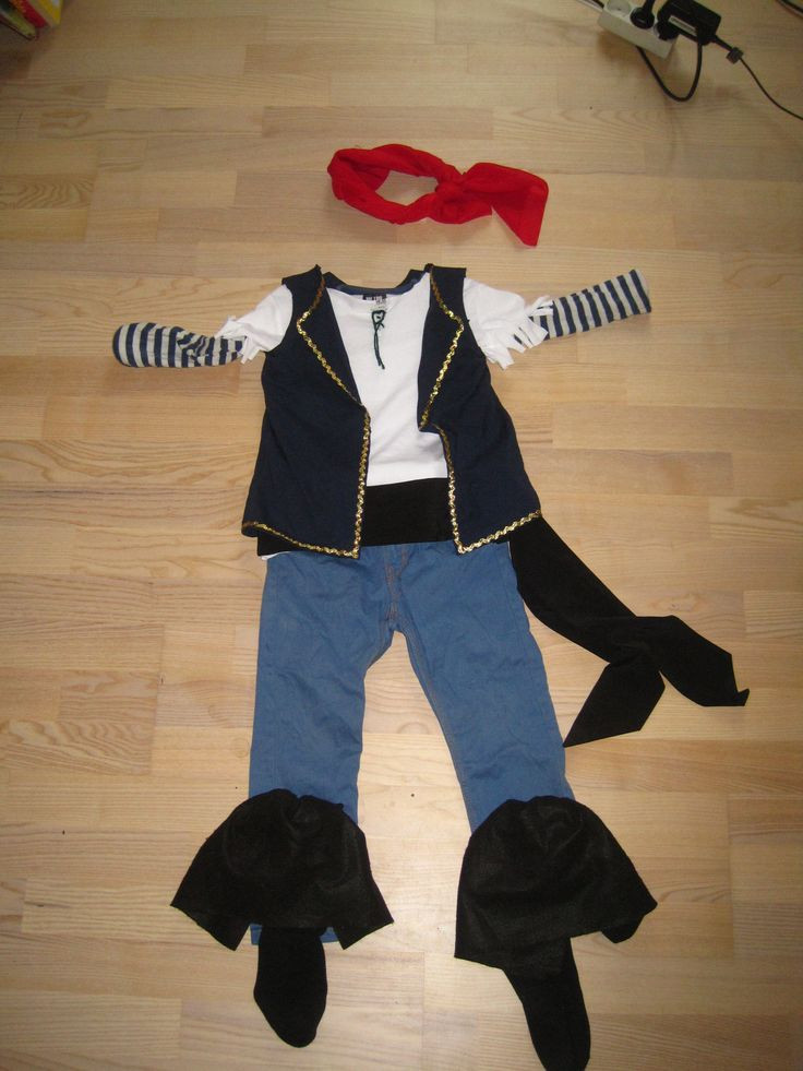 DIY Pirate Costume For Toddler
 DIY No sew Jake and the neverland pirates costume for kids
