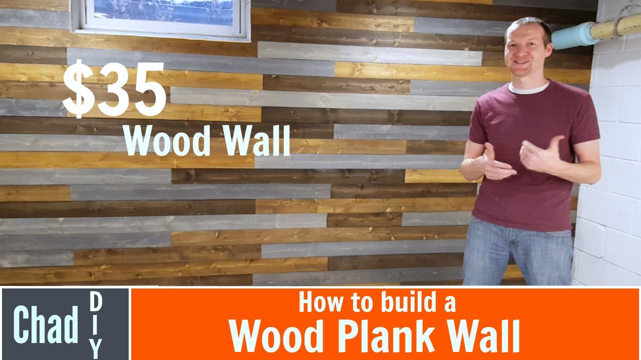 DIY Planked Wall
 $35 DIY Wood Plank Wall