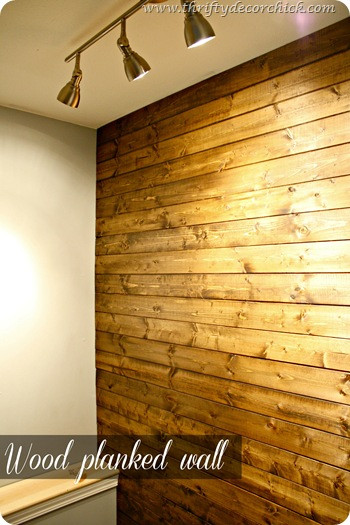 DIY Planked Wall
 DIY wood planked wall from Thrifty Decor Chick