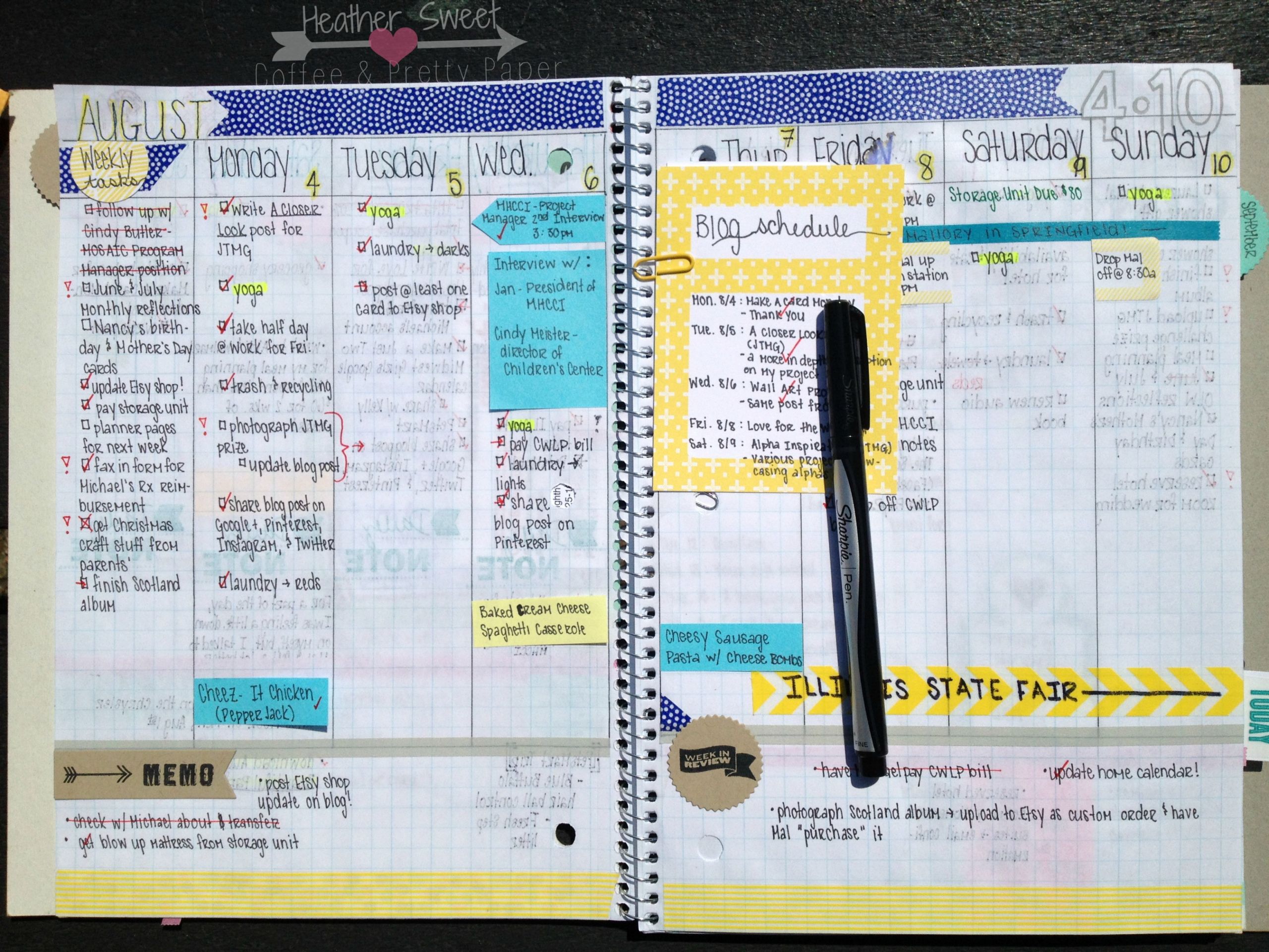 DIY Planner From Notebook
 Coffee and Pretty Paper My DIY Planner