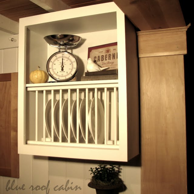 DIY Plate Rack
 20 Inspiring DIY Kitchen Cabinets Simple Do It Yourself