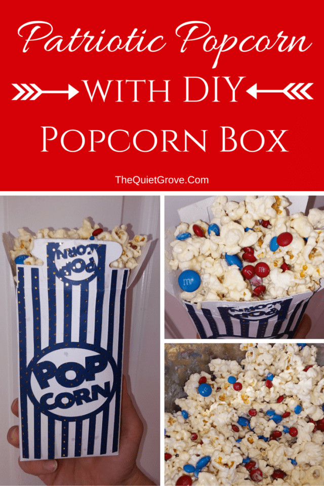DIY Popcorn Box
 Patriotic Popcorn with DIY Popcorn Box ⋆ The Quiet Grove