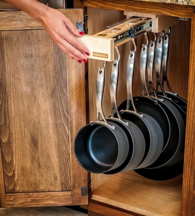 DIY Pots And Pans Organizer
 GLIDEWARE PULL OUT CABINET ORGANIZER FOR POTS & PANS 7