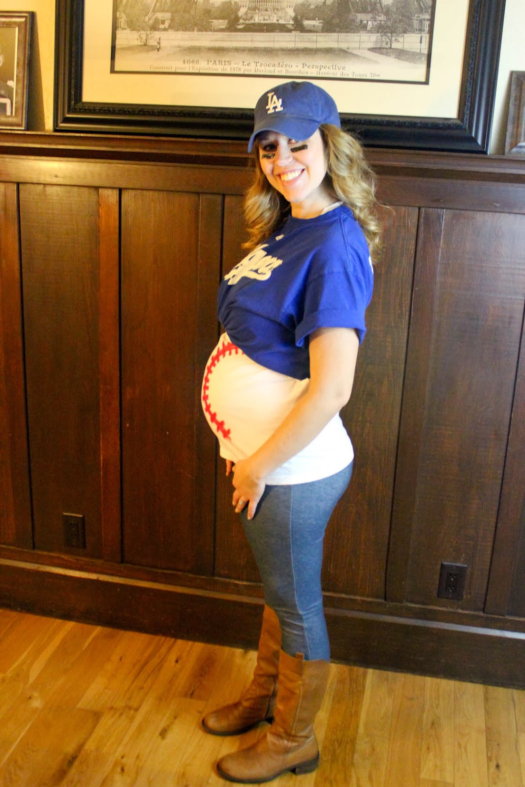 DIY Pregnancy Costumes
 From Dahlias to Doxies DIY Pregnant Baseball and Umpire
