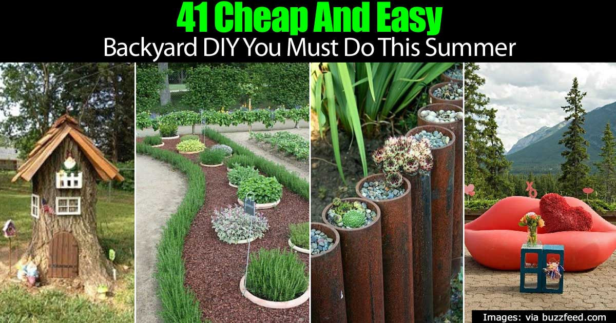 DIY Projects Outdoor
 41 Cheap And Easy Backyard DIY Projects You Must Do This
