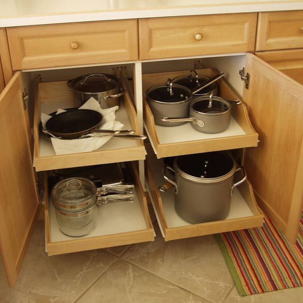 DIY Pull Out Cabinet Organizer
 Rolling Shelves DIY Pullout Shelf Kit 22"