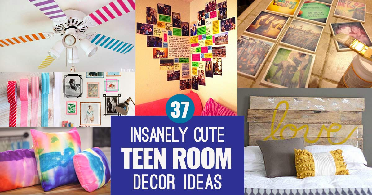 DIY Room Decor Ideas For Teens
 37 Insanely Cute Teen Bedroom Ideas for DIY Decor