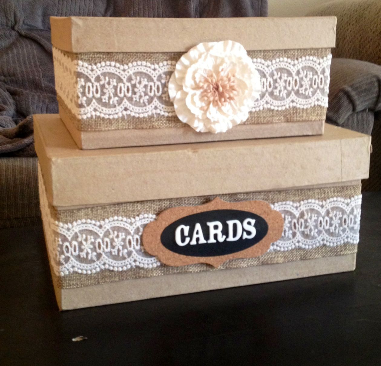 DIY Rustic Wedding Card Box
 DIY Country wedding card box