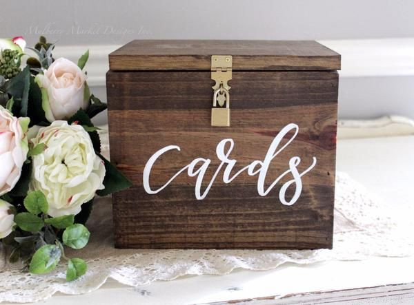 DIY Rustic Wedding Card Box
 Wedding Card Box with Locking Lid