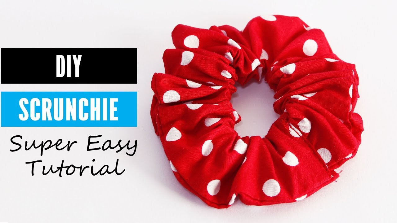 DIY Scrunchie With Hair Tie
 hair scrunchie tutorial
