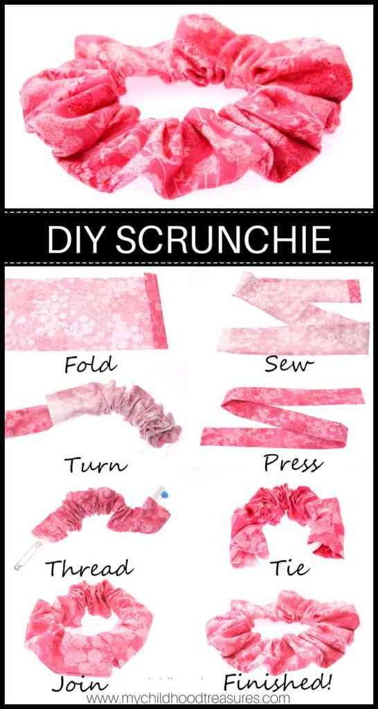 DIY Scrunchie With Hair Tie
 How to Make a Scrunchie DIY Scrunchie in 2 sizes TREASURIE