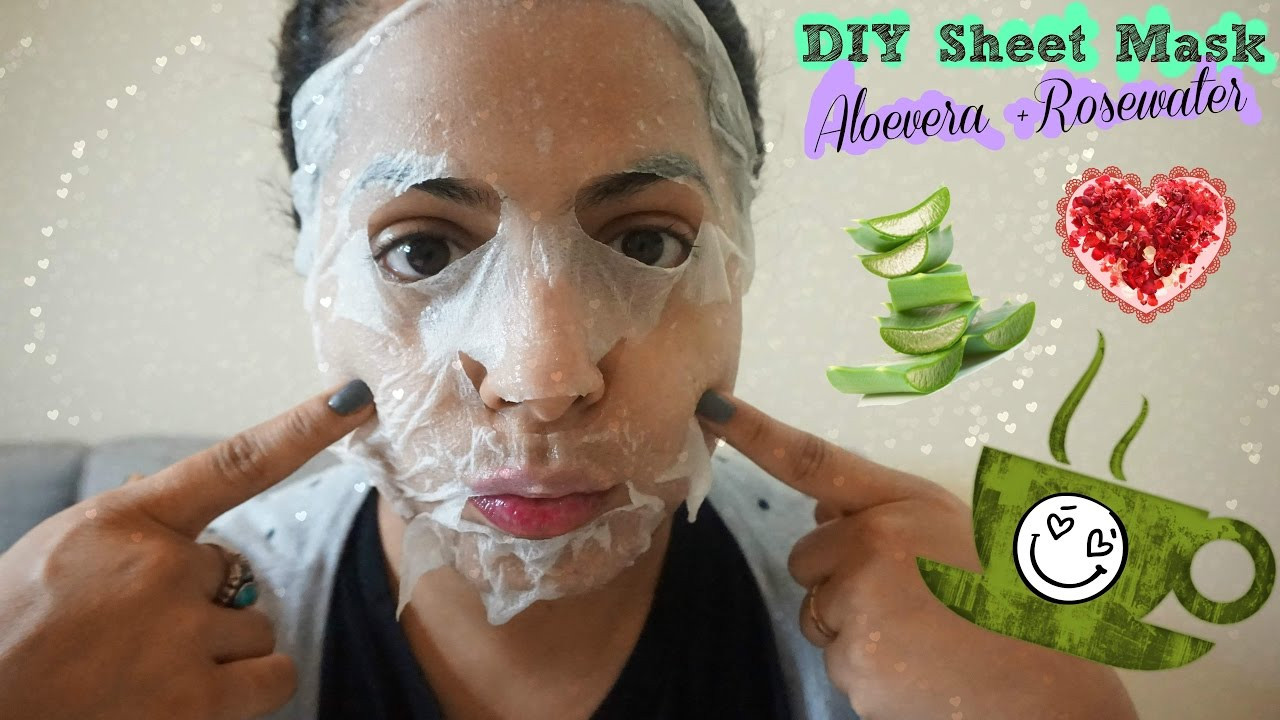 DIY Sheet Mask
 DIY Sheet Mask Relaxing Aloe vera Face Mask