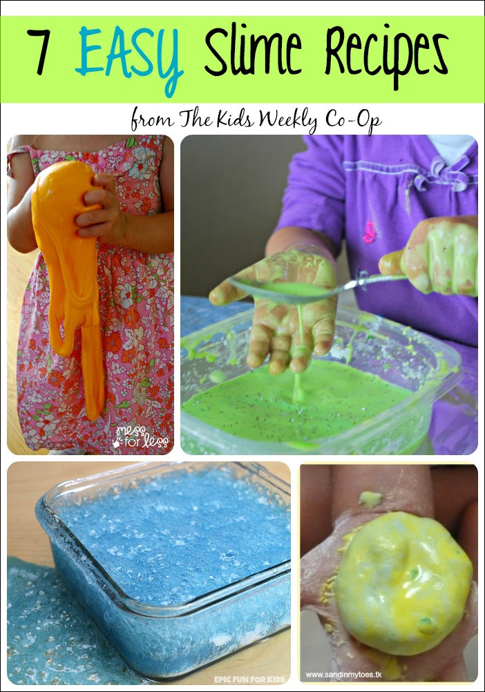 Diy Slime For Kids
 7 Easy Slime Recipes from The Kids Weekly Co Op Mess for