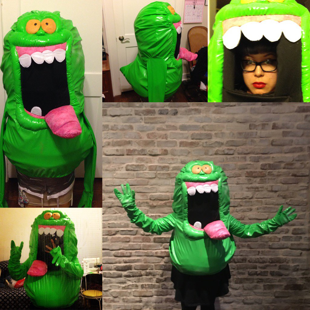 DIY Slimer Costume
 tanya olalde on Twitter "My homemade Slimer costume