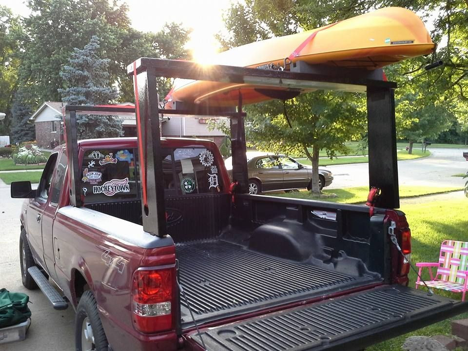 DIY Stake Pocket Truck Rack
 New DIY kayak rack Front and rear sides are hinged to top