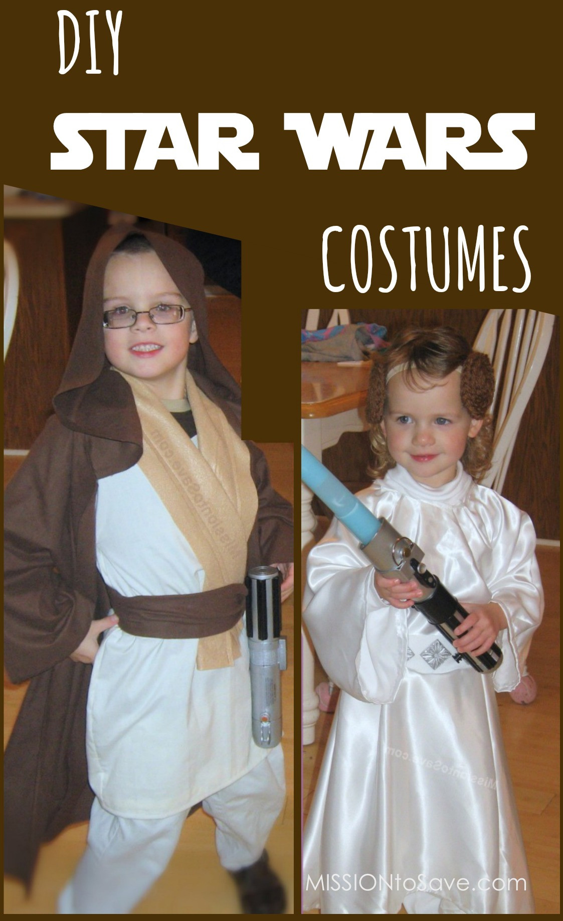 DIY Star Wars Costumes For Kids
 DIY Star Wars Costumes Jedi and Princess Leia Mission