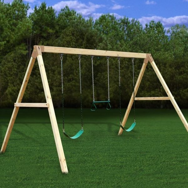 DIY Swing Sets Kits
 Backyard Swing Set Kits for Sturdy Wood Playsets that are