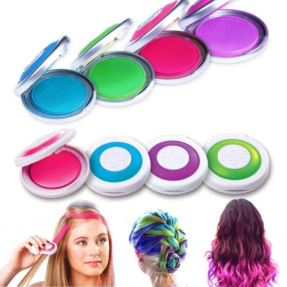 DIY Temporary Hair Dye
 4 colors Non toxic Temporary Easy DIY Hair Chalks Dye