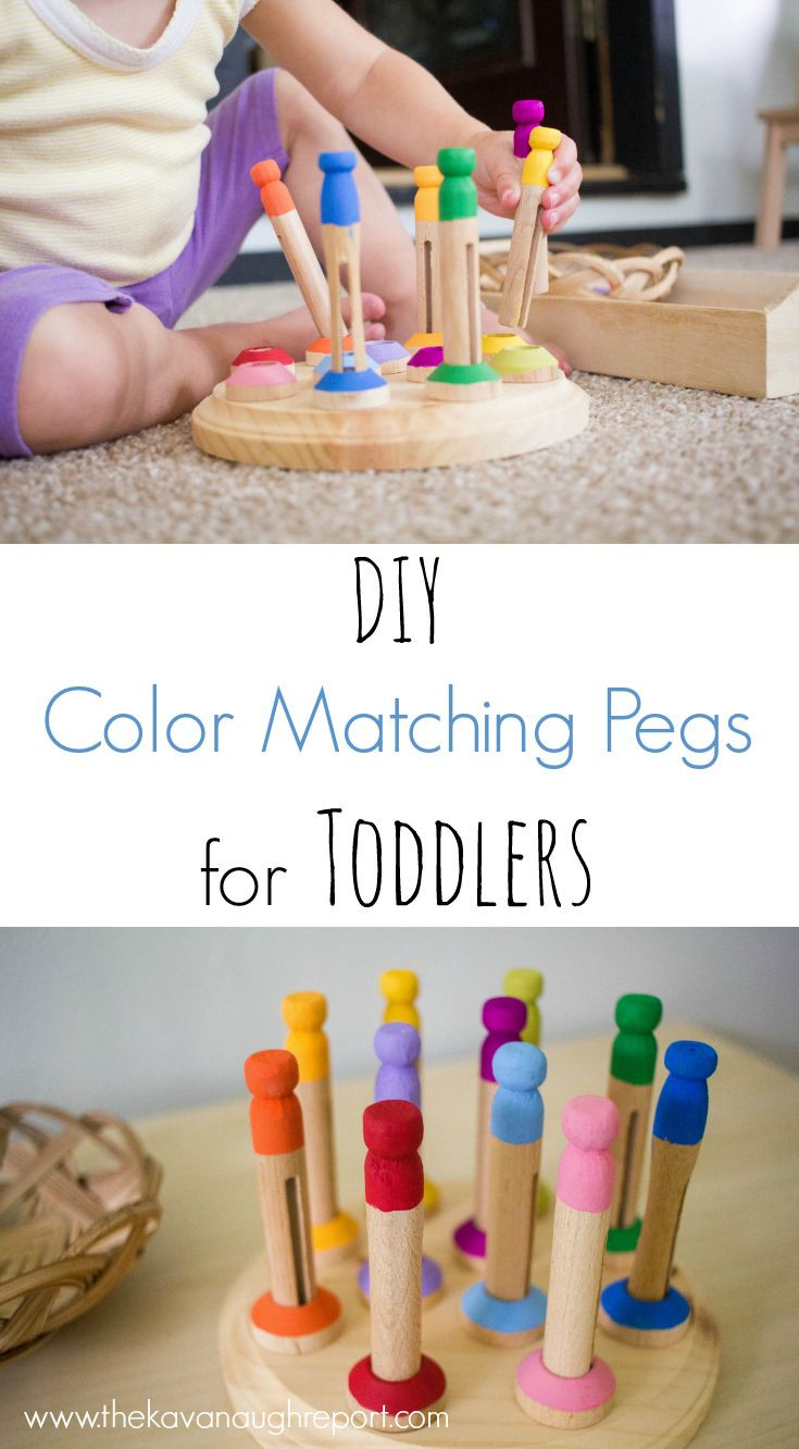 DIY Toddler Activities
 DIY Color Matching Pegs for Toddlers