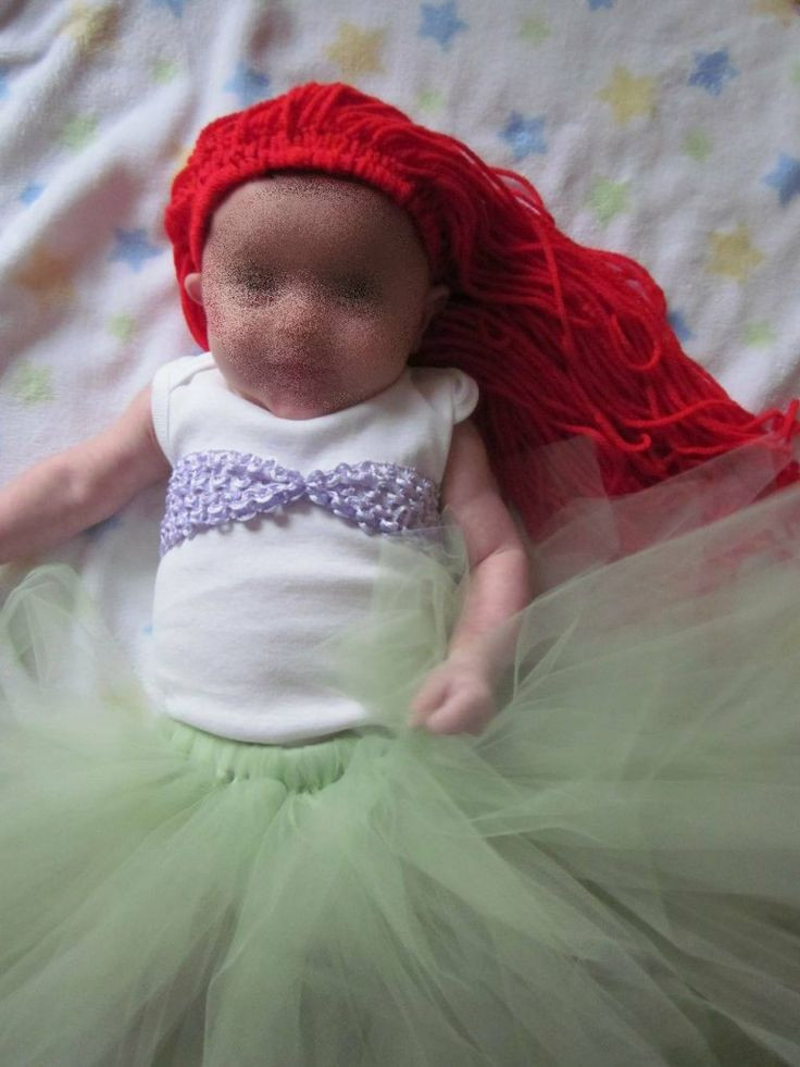 DIY Toddler Mermaid Costume
 DIY Ariel Costume Little Mermaid Infant or Child No Sew