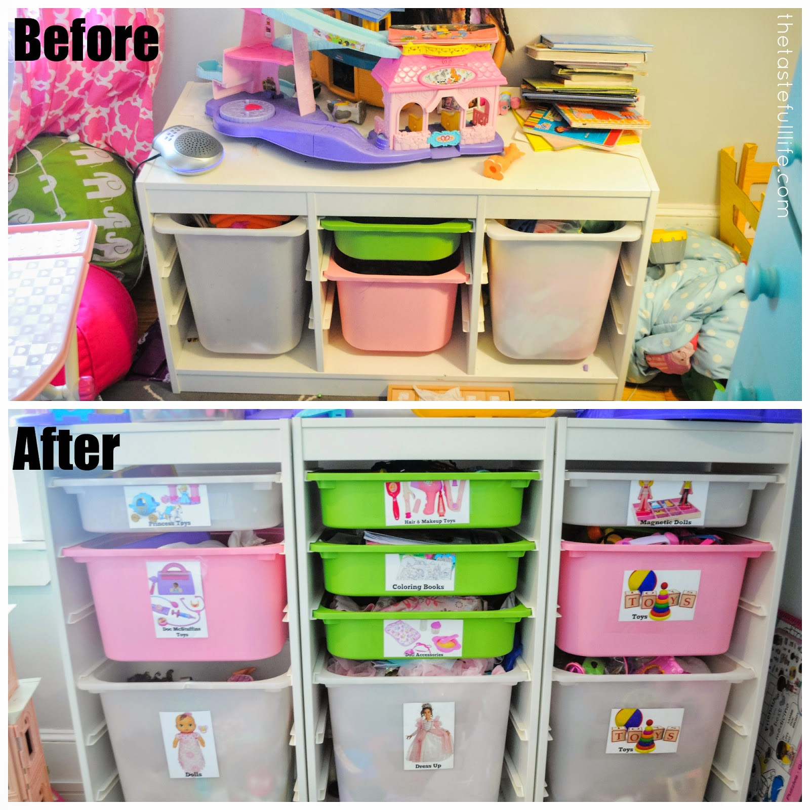 DIY Toy Room Organization
 Small Space Toy Storage Solution Easy DIY Toy Labels and