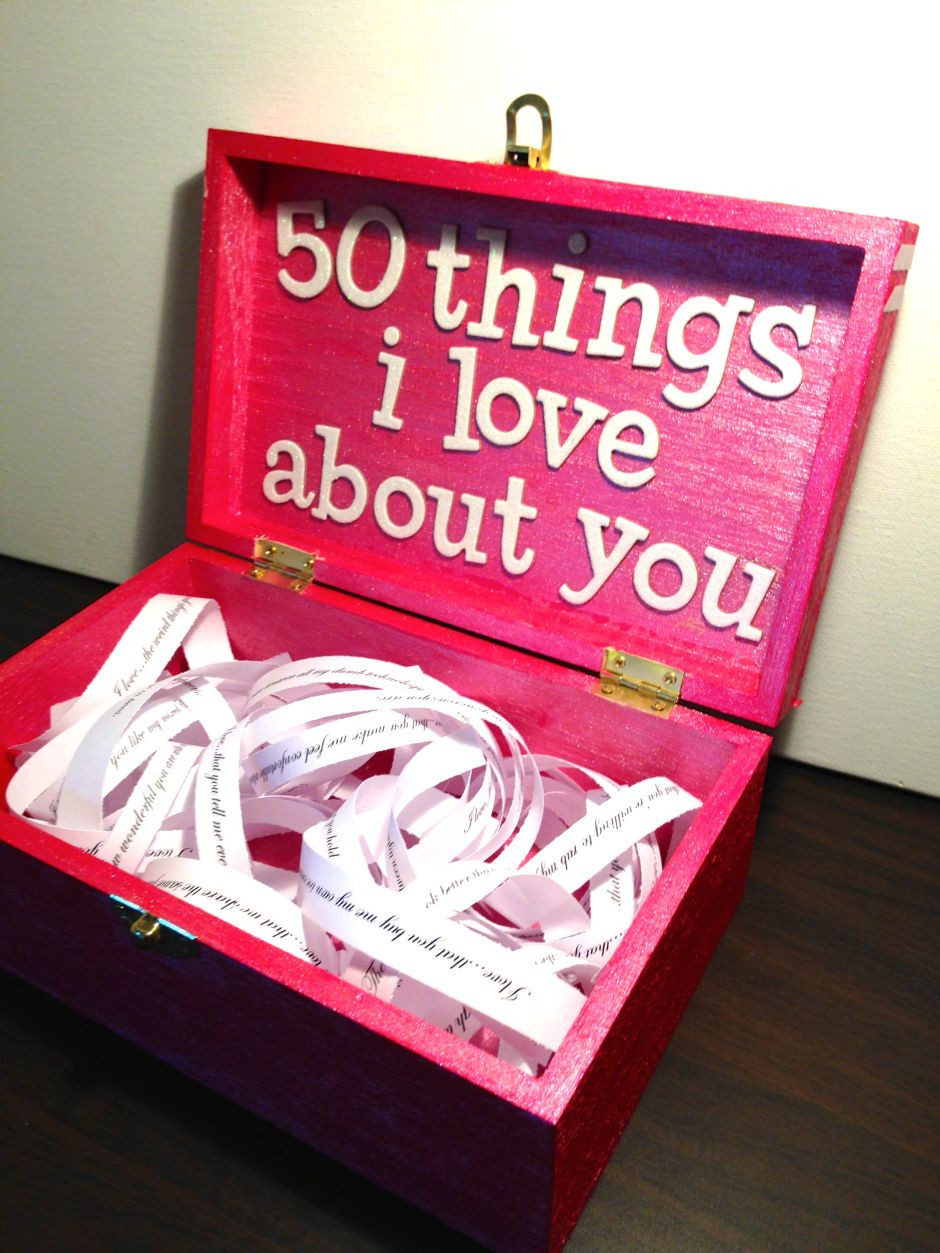 DIY Valentine Gifts For Girlfriend
 Valentine’s Day 50 Things I Love About You