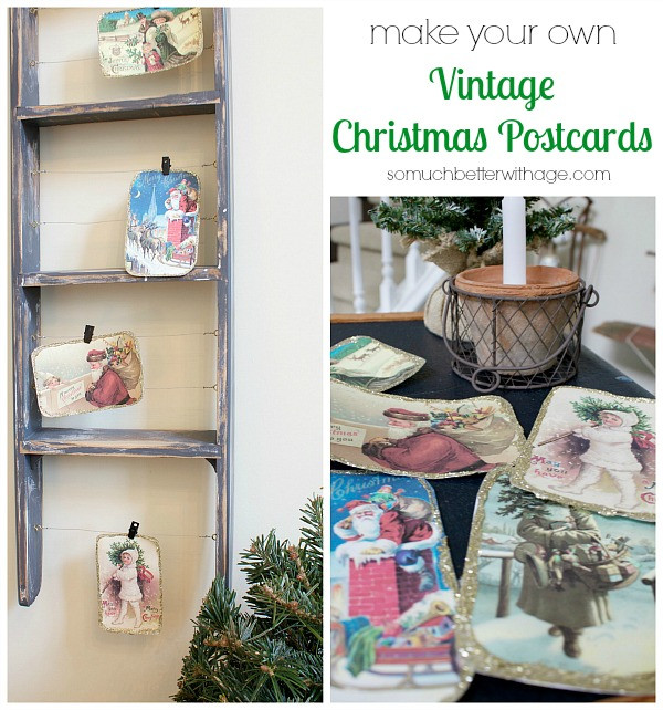 DIY Vintage Decor
 DIY vintage Christmas Postcards Jennifer Rizzo