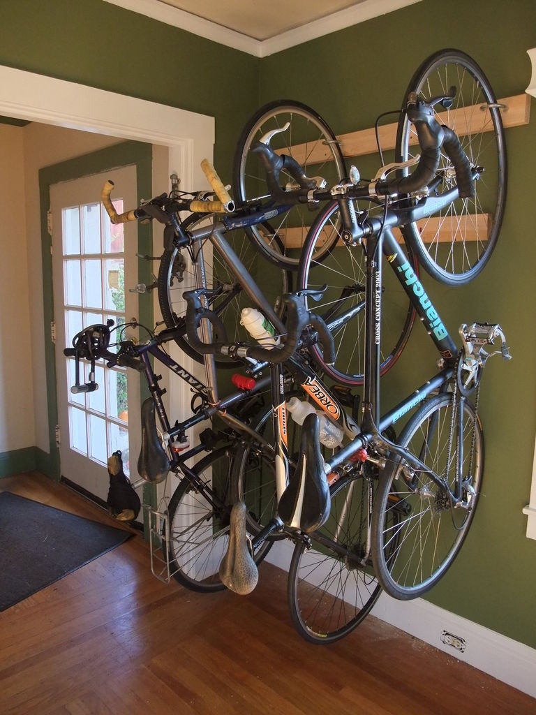 DIY Wall Bike Rack
 11 Awesome Indoor Bike Storage Ideas