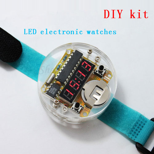 DIY Watch Kit
 Hot 4 Bits Digital Tube DIY kit LED Digital Watch