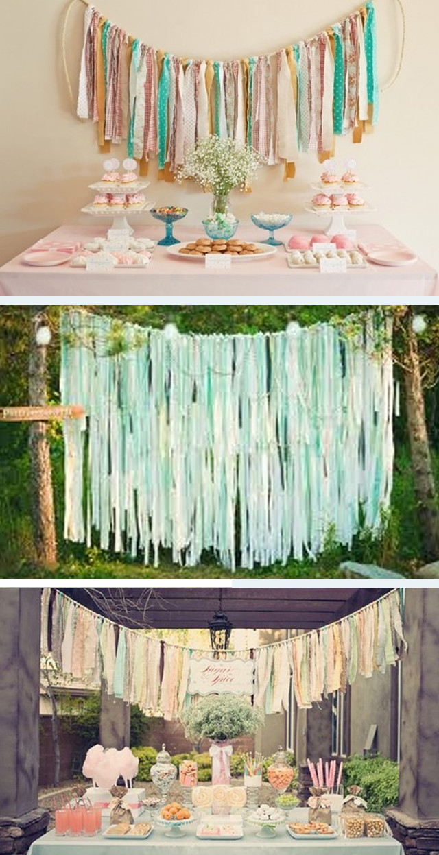 DIY Wedding Backdrop
 DIY wedding fabric strips