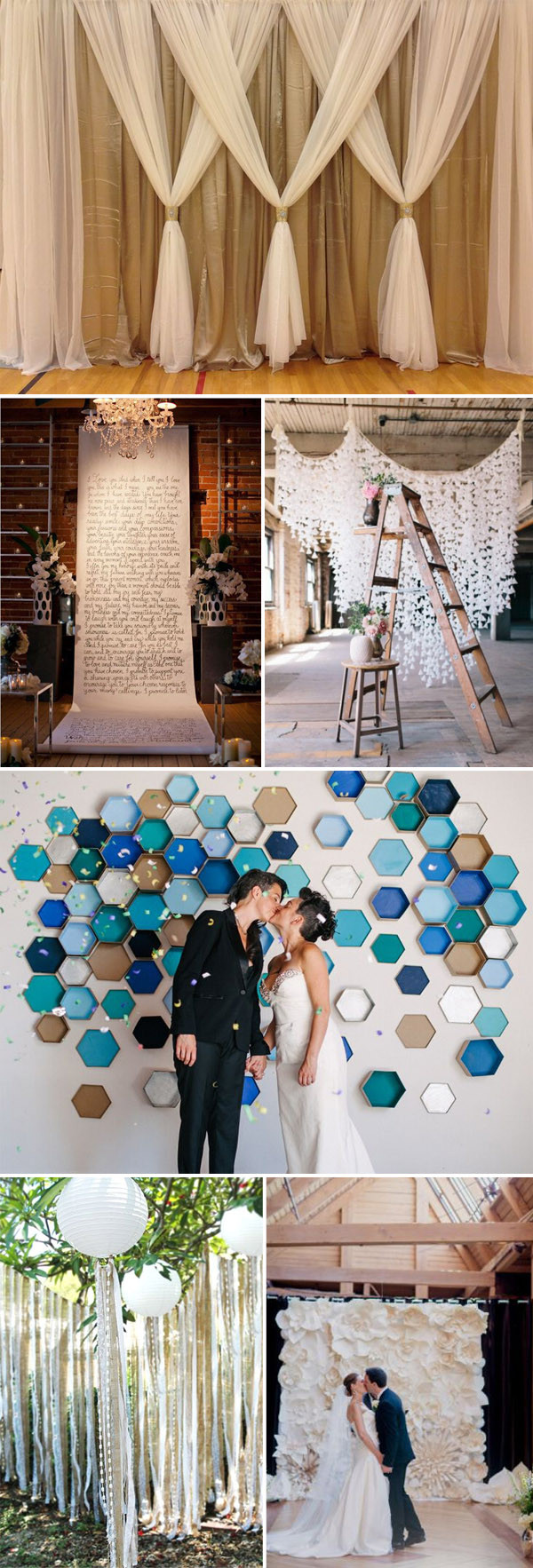 DIY Wedding Backdrop
 Top 20 Unique Backdrops For Wedding Ceremony Ideas