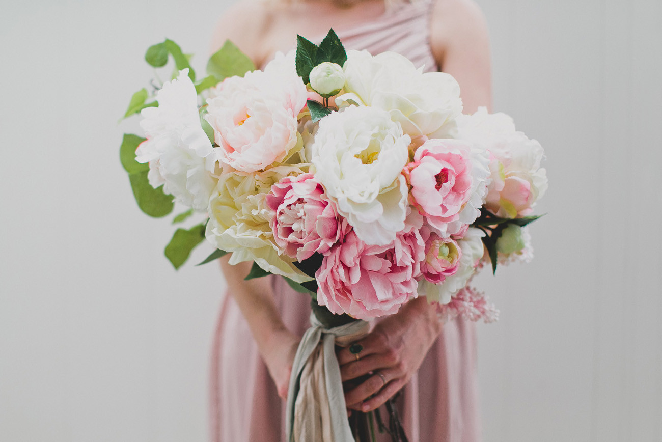 DIY Wedding Bouquet Silk Flowers
 DIY Silk Flower Bouquet with Afloral Green Wedding Shoes