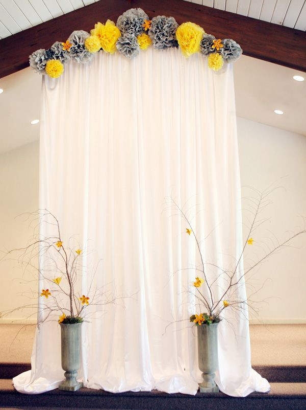 DIY Wedding Ceremony Decorations
 Modern Yellow and Gray Wedding DIY Ideas