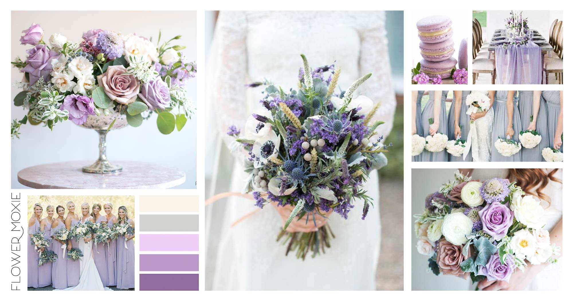 DIY Wedding Flower Packages
 Lavender & Cream Wedding Flower Moodboard