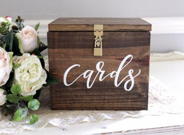 DIY Wedding Gift Card Box
 35 Rustic Wedding Card Boxes And Their Alternatives