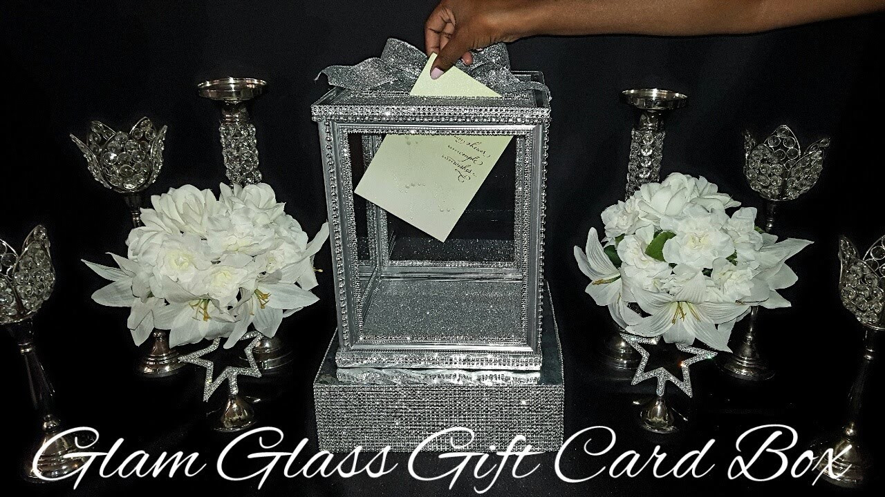 DIY Wedding Gift Card Box
 《DIY》Dollar Tree Glam Glass Wedding Gift Card Box