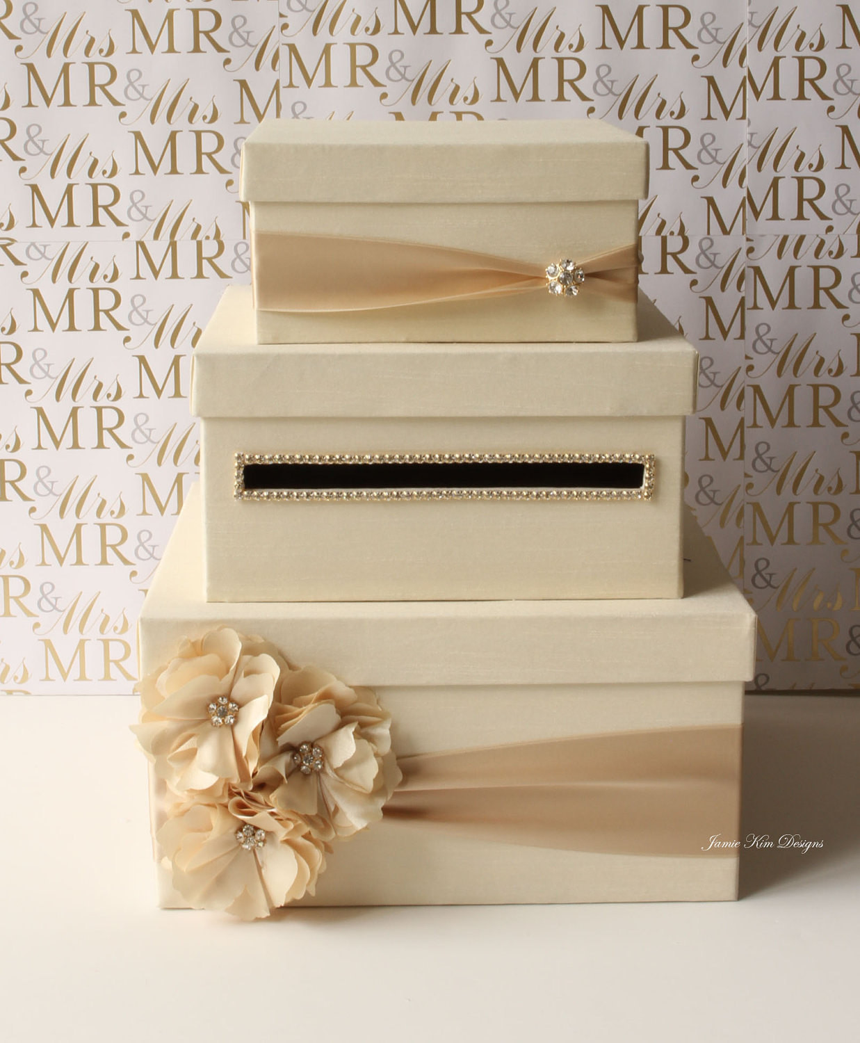 DIY Wedding Gift Card Box
 Wedding Card Box Money Box Gift Card Holder by jamiekimdesigns