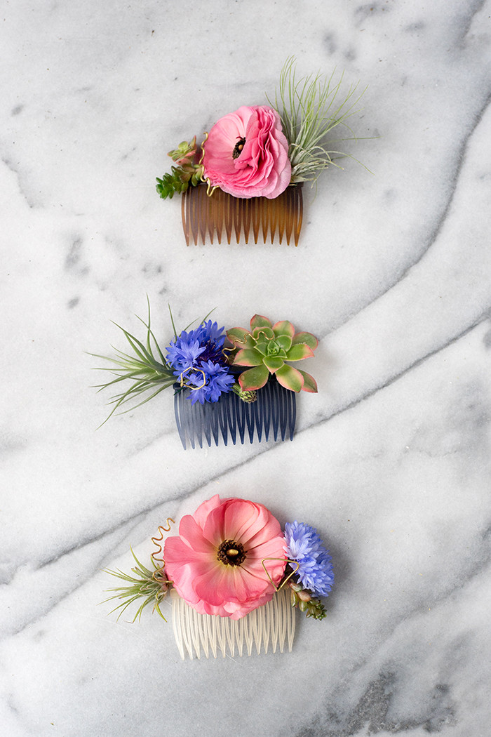 DIY Wedding Hair Combs
 DIY Modern Floral Hair b – Design Sponge