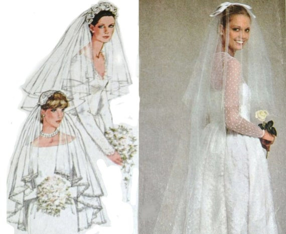 DIY Wedding Headpieces
 Wedding Veil Bridal Headpiece DIY Wedding Simplicity 9420