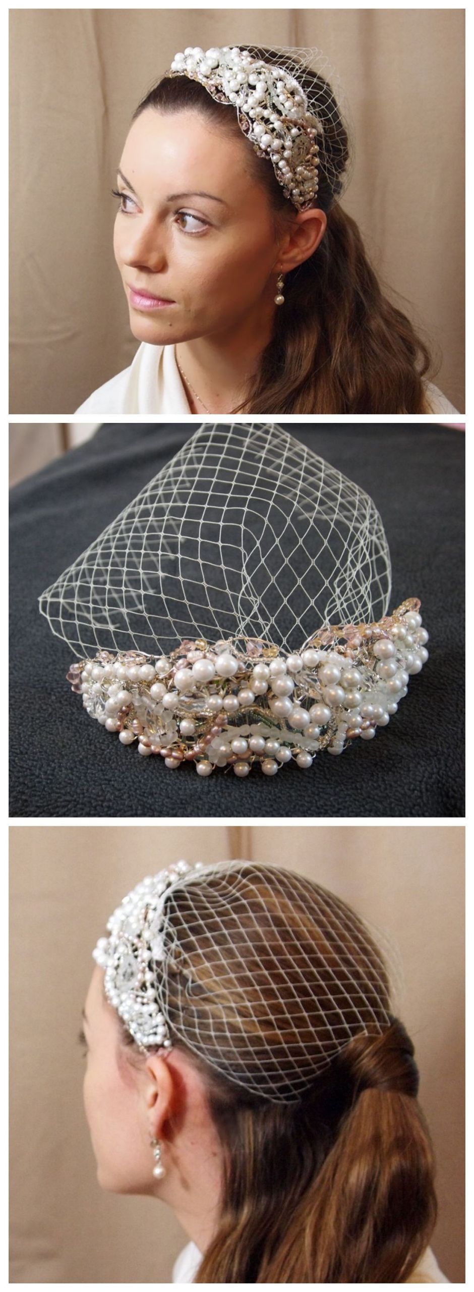 DIY Wedding Headpieces
 Unique DIY Beautiful HeadPiece & Small Veil