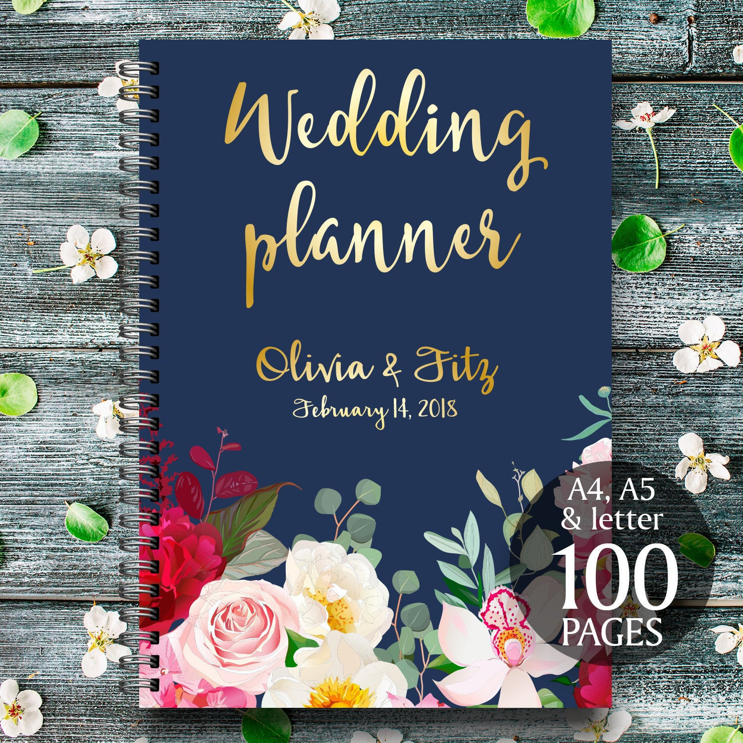 DIY Wedding Planner Book
 DIY wedding planner Navy burgundy wedding binder Printable