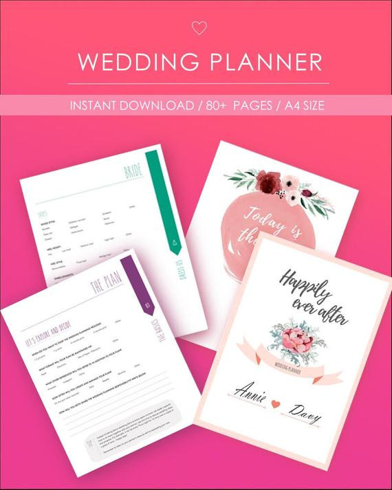 DIY Wedding Planner Printables
 Printable Wedding Planner DIY Wedding Binder Wedding