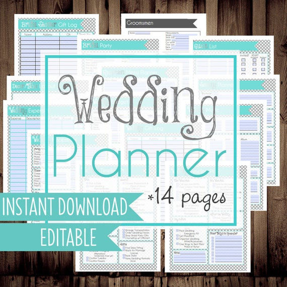 DIY Wedding Planner Printables
 Wedding Planner DIY Wedding Binder Wedding Planner