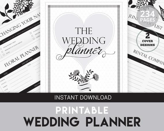 DIY Wedding Planner Printables
 Wedding Planner Printable DIY Wedding Organizer by KEEPSAKED
