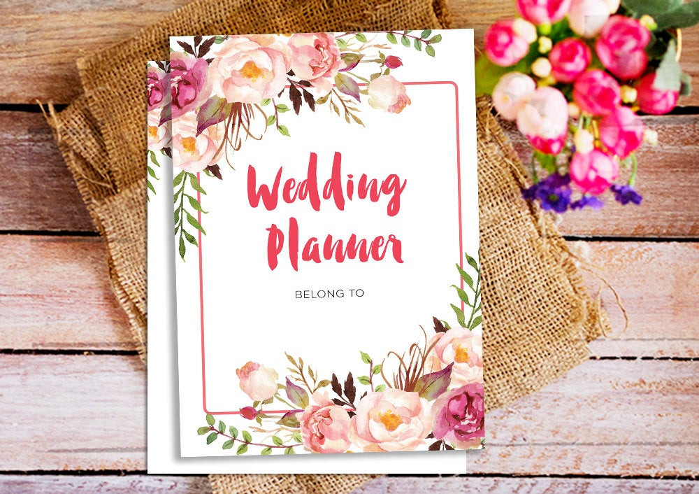 DIY Wedding Planning Binder
 Wedding Planner Printable DIY Wedding Binder Instant