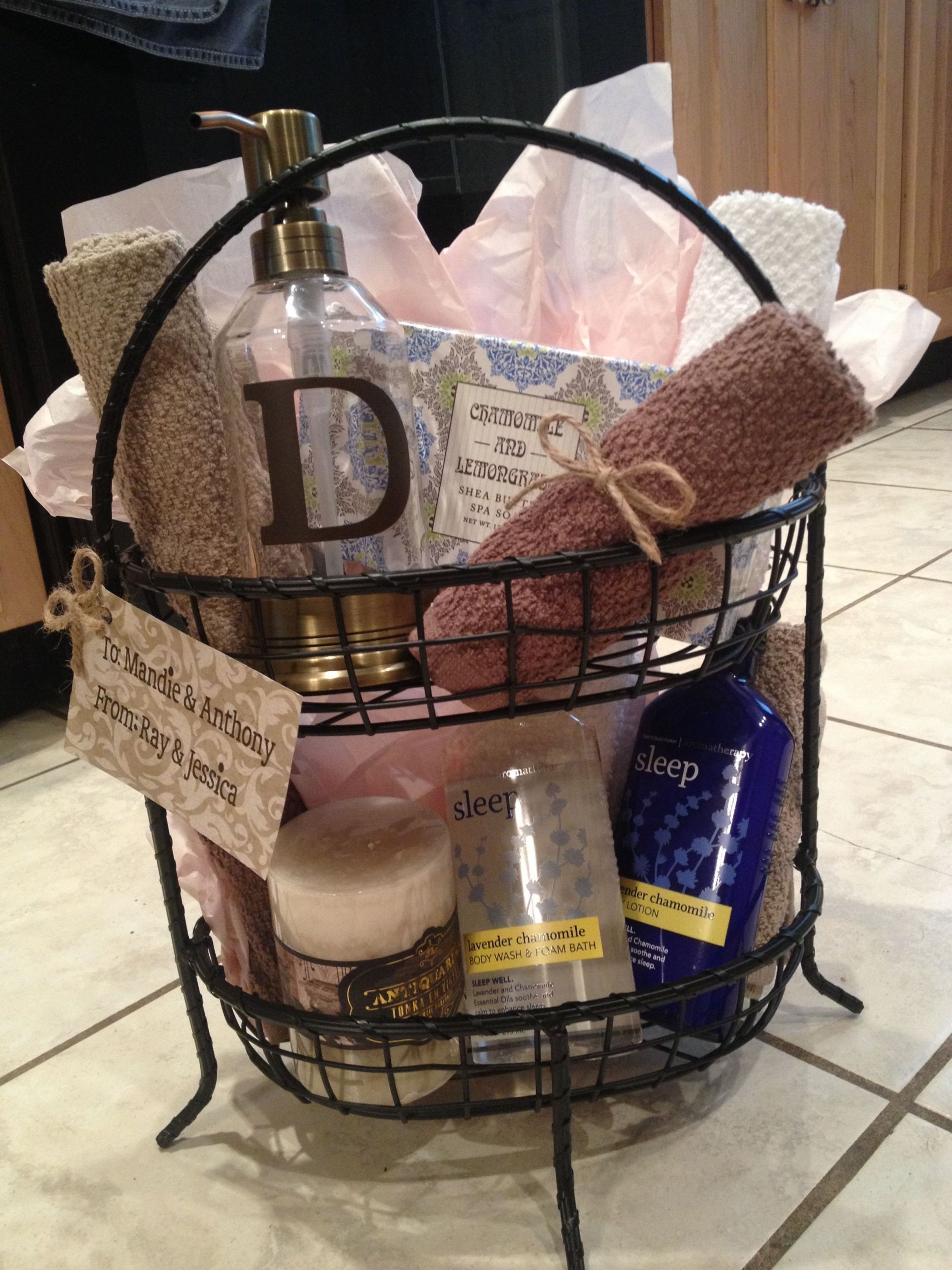 DIY Wedding Shower Gift
 DIY t basket I made this for a wedding shower t