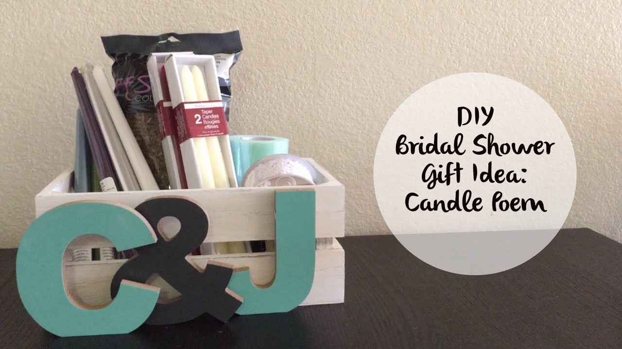 DIY Wedding Shower Gift
 How to make a candle poem basket for a bridal shower t
