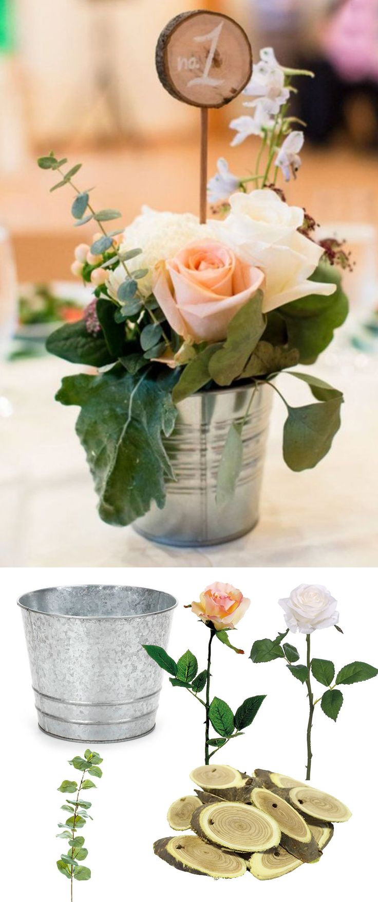 DIY Wedding Table Centerpieces
 The 25 best Tin buckets ideas on Pinterest