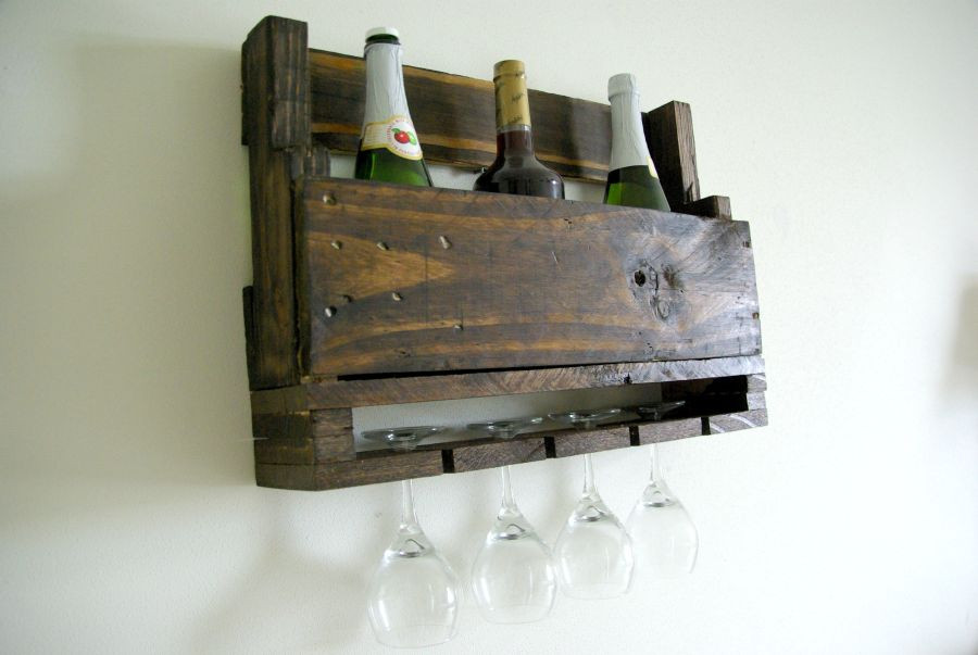 DIY Wine Rack Pallet
 DIY Wall Mounted Wine Racks Made Pallets